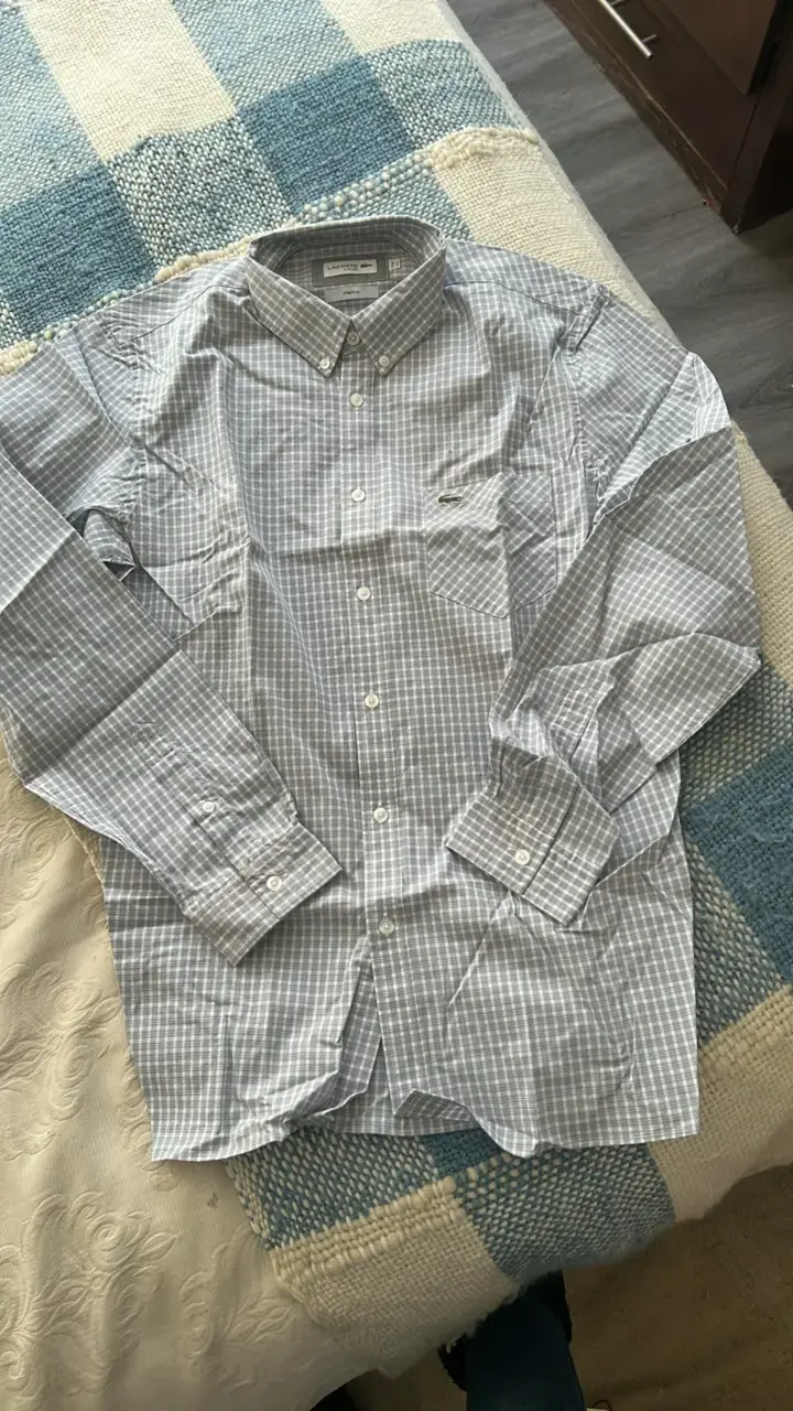 Camisa Lacoste Slim Fit Cuadros Grises - 2