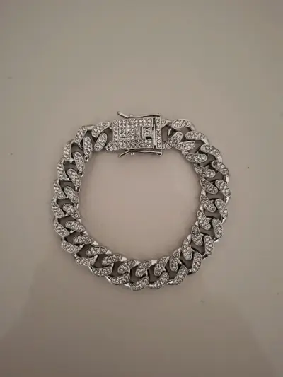 Conjunto Cadena y Pulsera Cubana. - miniatura 2