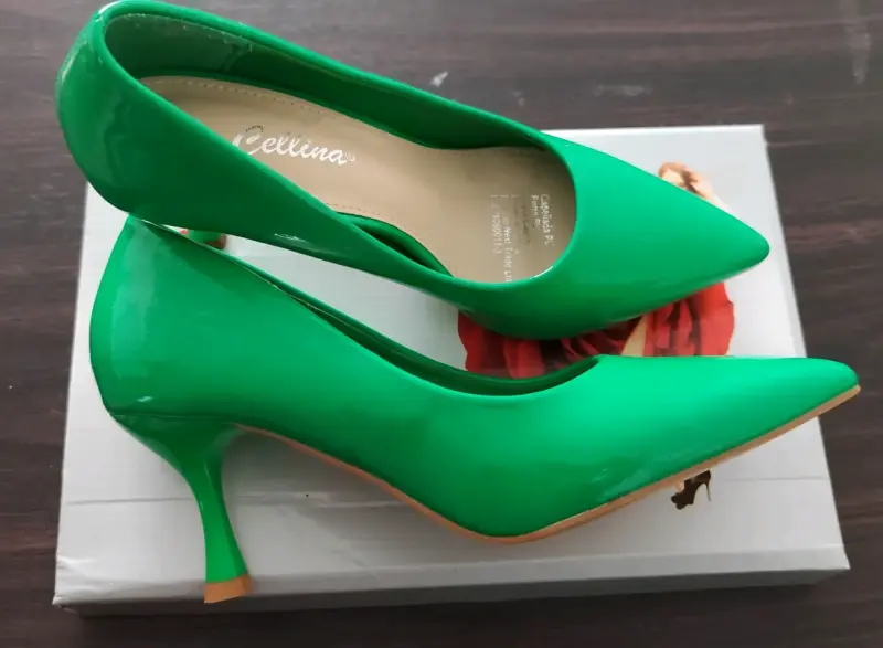 Zapatos de Tacón Verde Celina Talla 35 - 2