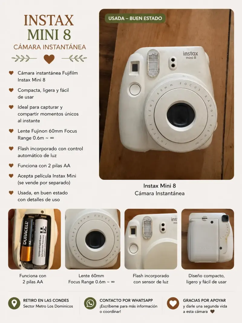 Cámara Fujifilm Instax Mini 8