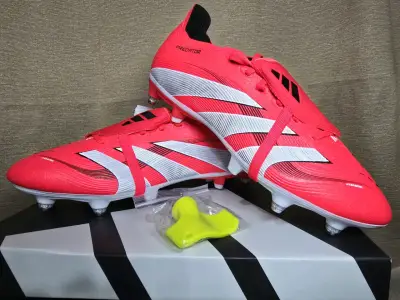 Botines de fútbol Adidas Predator rojos mixtos - miniatura 1