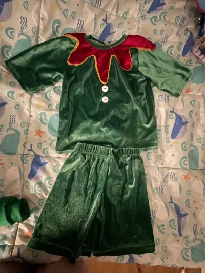Disfraz de duende verde para niños - miniatura 1