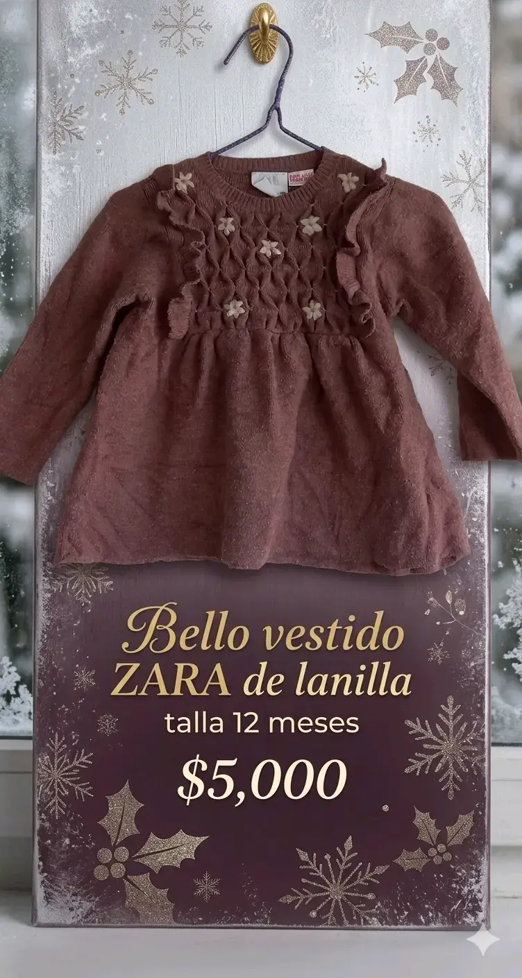 Vestido de lanilla Zara para bebé 12 meses