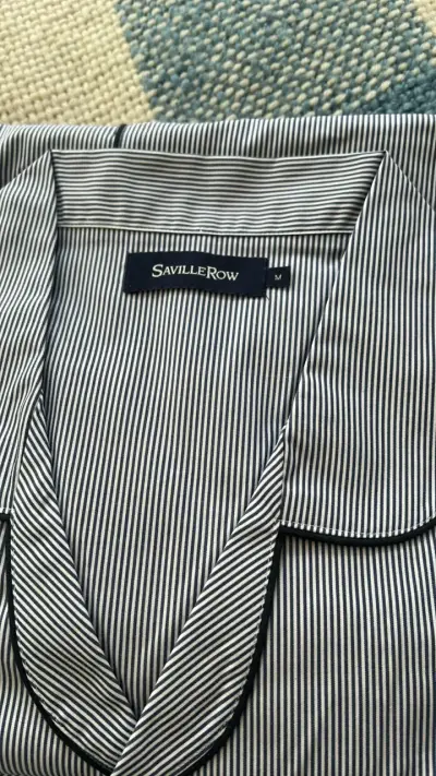 Pijama de rayas Saville Row para hombre - miniatura 2
