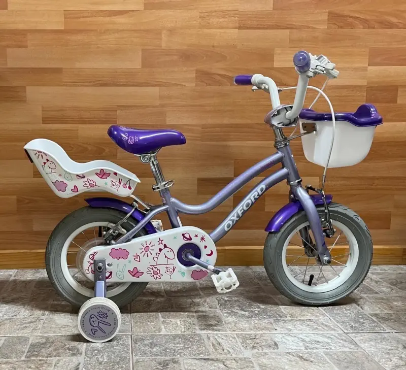 Bicicleta infantil Oxford morada con canasto - 1