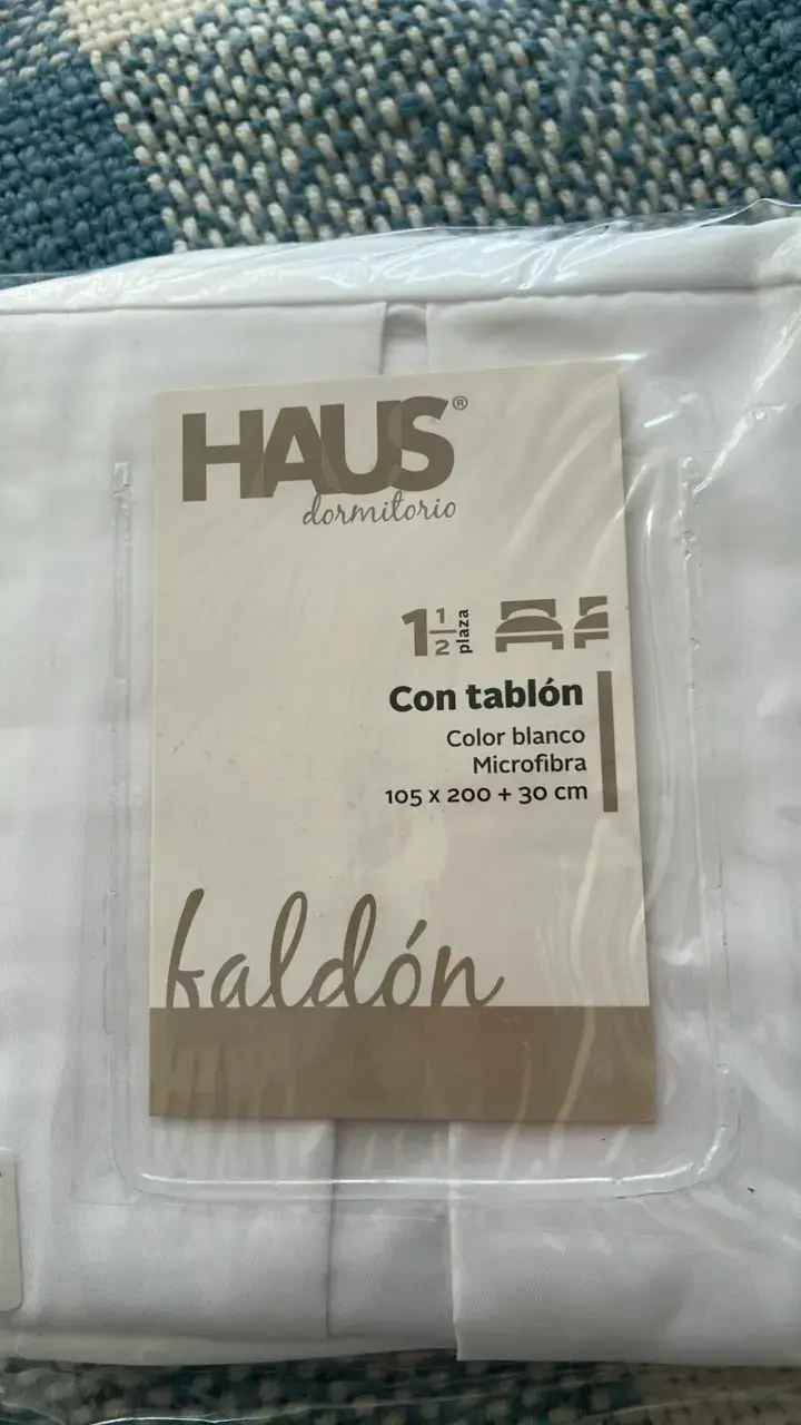 Faldón blanco de microfibra Haus 1.5 plazas - 3