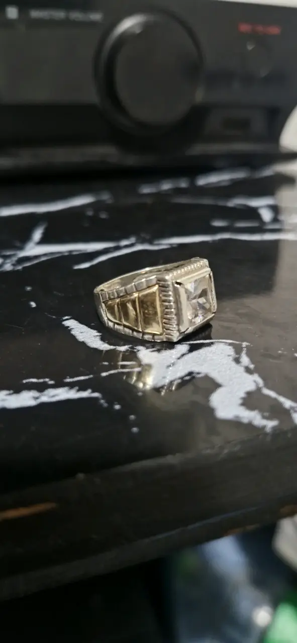 Anillo de plata 925 con piedra cuadrada - 2