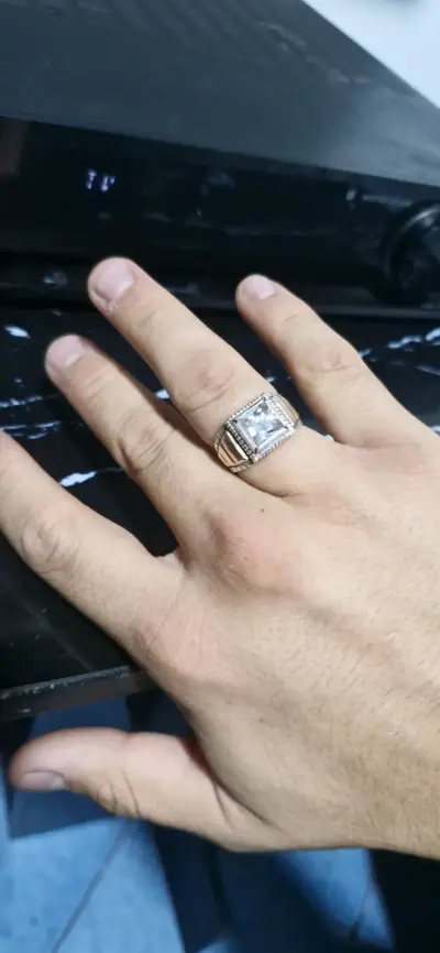 Anillo de plata 925 con piedra cuadrada - miniatura 3