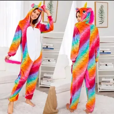 Bata y pijama unicornio para niños - miniatura 2