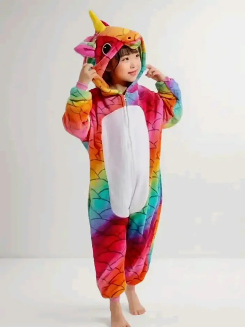 Bata y pijama unicornio para niños - 3