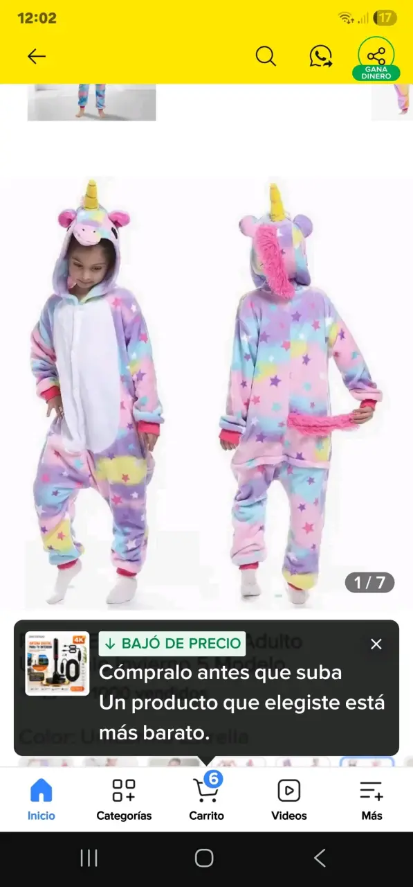 Bata y pijama unicornio para niños - 4