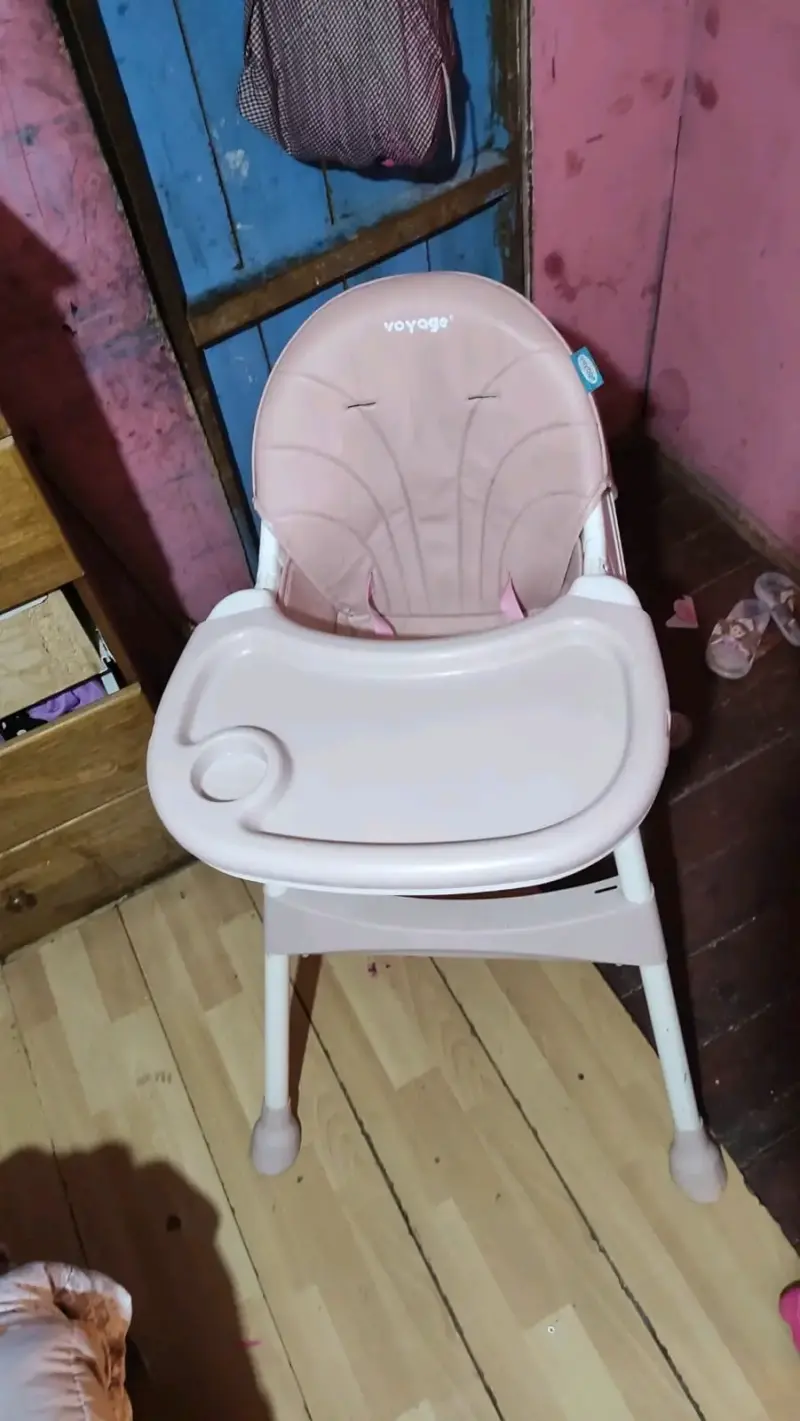 Silla de comer para bebé Voyage rosa - 1