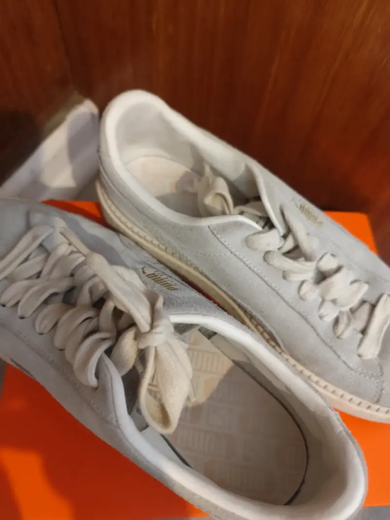 Zapatillas Puma Suede clásicas gris claro - 3