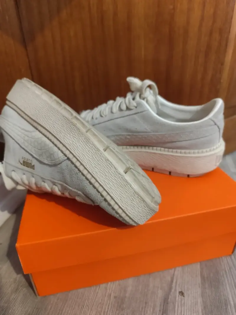 Zapatillas Puma Suede clásicas gris claro - 4