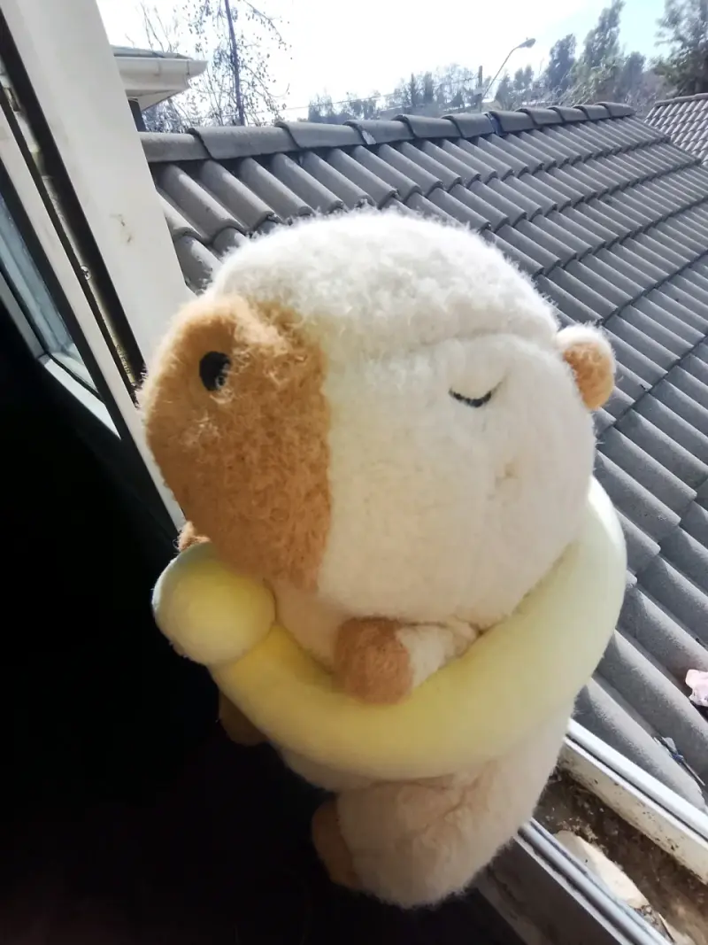 Peluche de animal con flotador amarillo - 1