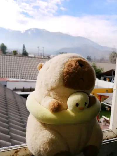 Peluche de animal con flotador amarillo - miniatura 2