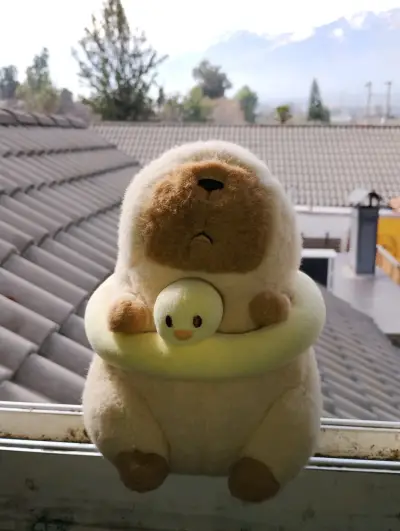 Peluche de animal con flotador amarillo - miniatura 3