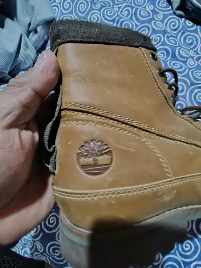 Botas de cuero Timberland marrón para hombre - miniatura 1