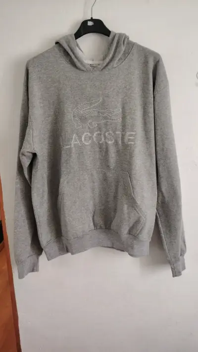 Polerón con capucha gris Lacoste para hombre - miniatura 1