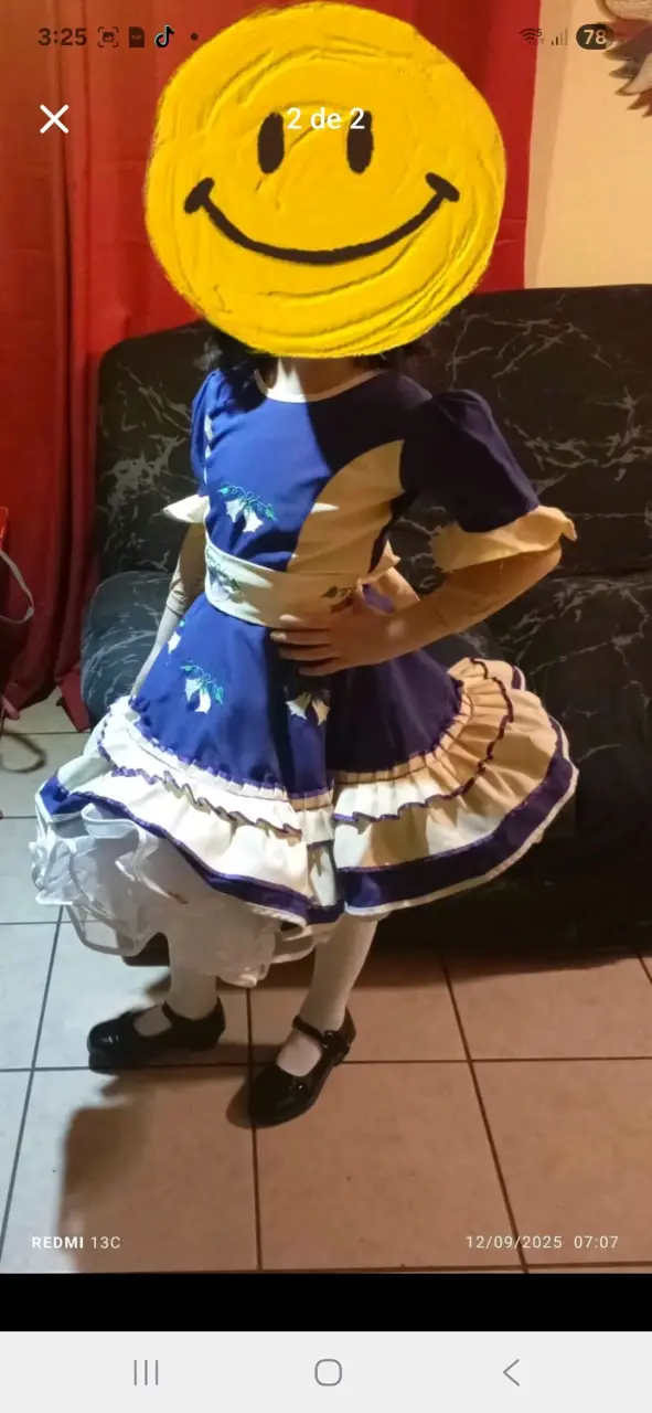 Vestido de huasa para nmorado con detalles bordad - 2