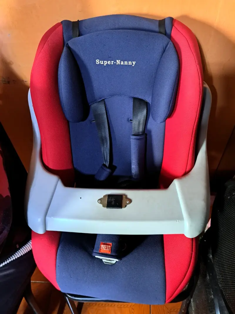 Silla de Auto para Bebé Super-Nanny Azul y Roja - 1