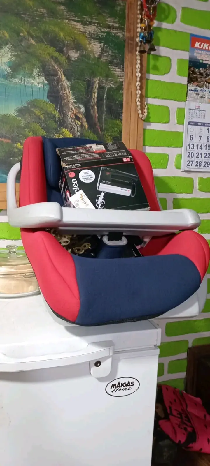 Silla de Auto para Bebé Super-Nanny Azul y Roja - 2