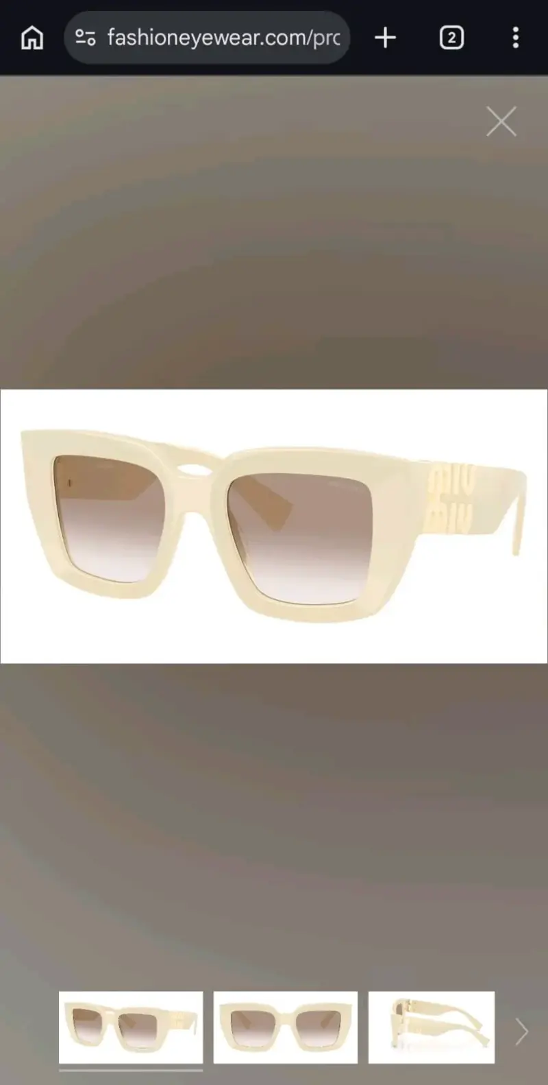 Gafas de sol cuadradas Michael Kors blancas - 4
