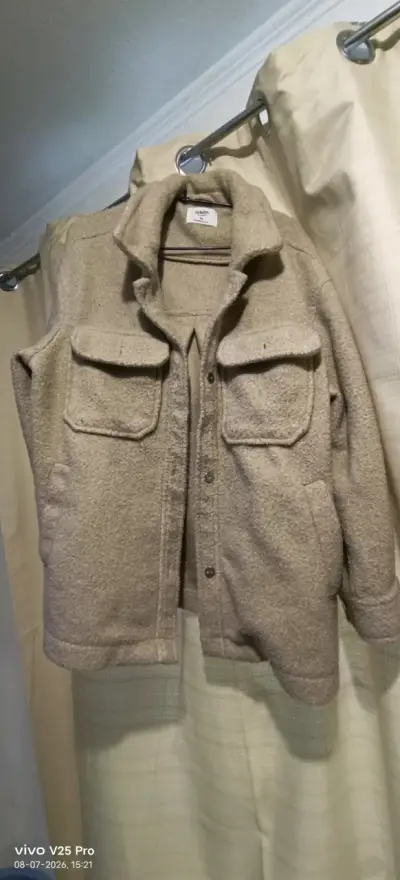 Chaqueta de lana beige para mujer talla XL - miniatura 1