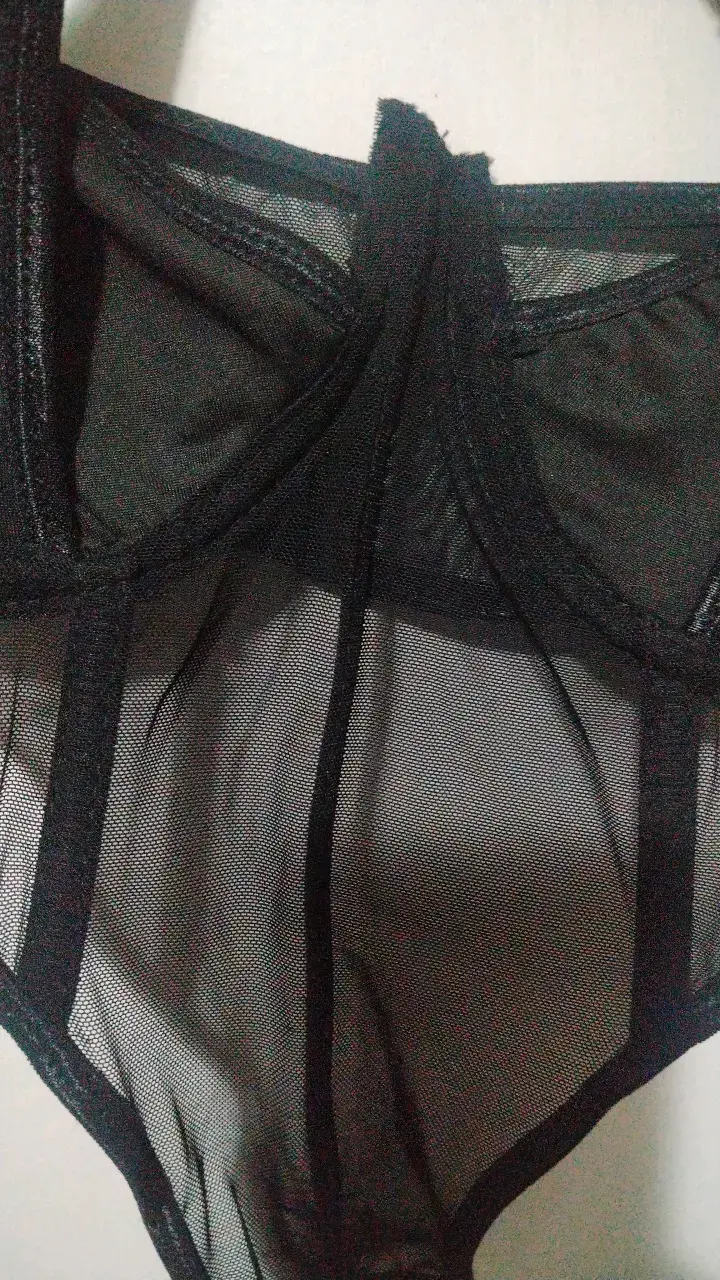 Body de encaje negro sexy para mujer - 4