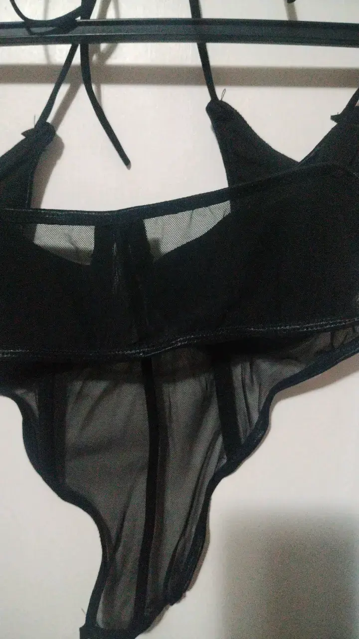 Body de encaje negro sexy para mujer - 5