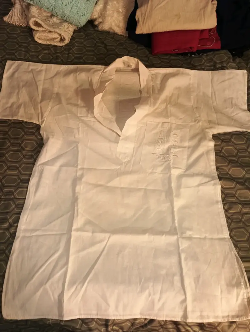 Camisa blanca de algodón egipcio para hombre - 1