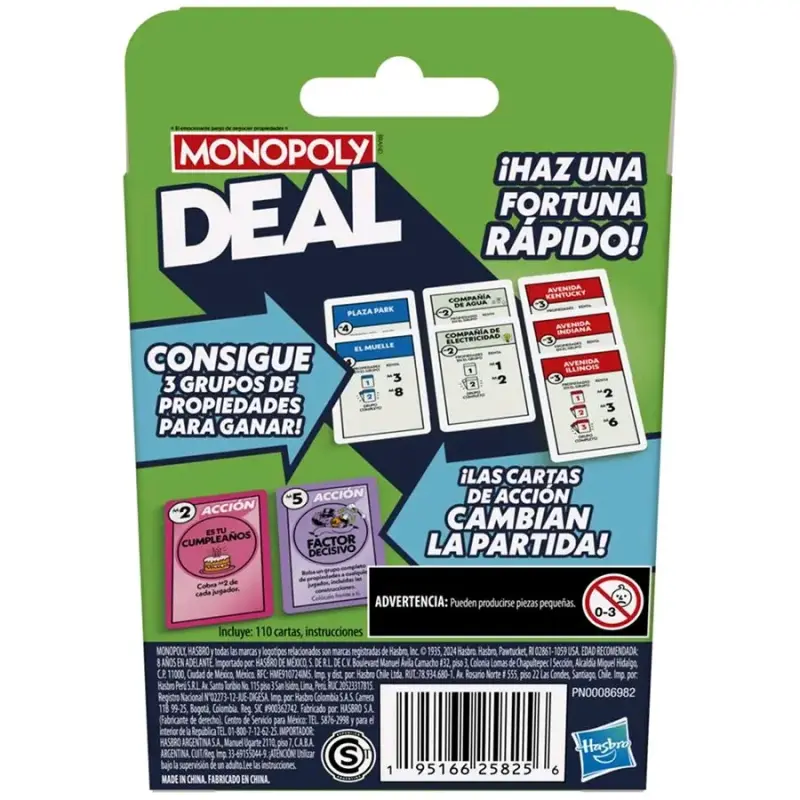 Juego de cartas Monopoly Deal de Hasbro - 2