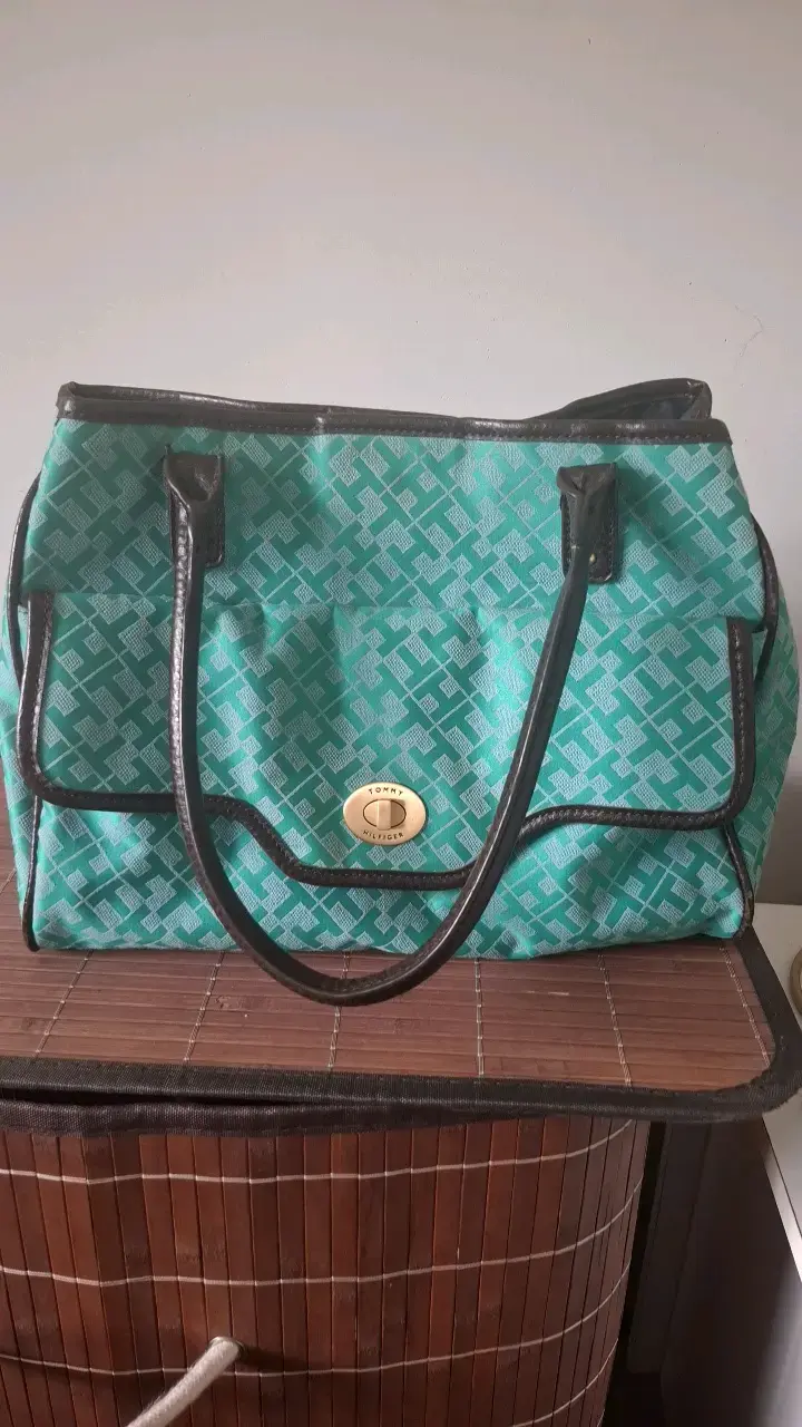 Bolso de mano verde Tommy Hilfiger - 1