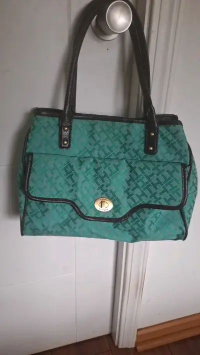 Bolso de mano verde Tommy Hilfiger - miniatura 3