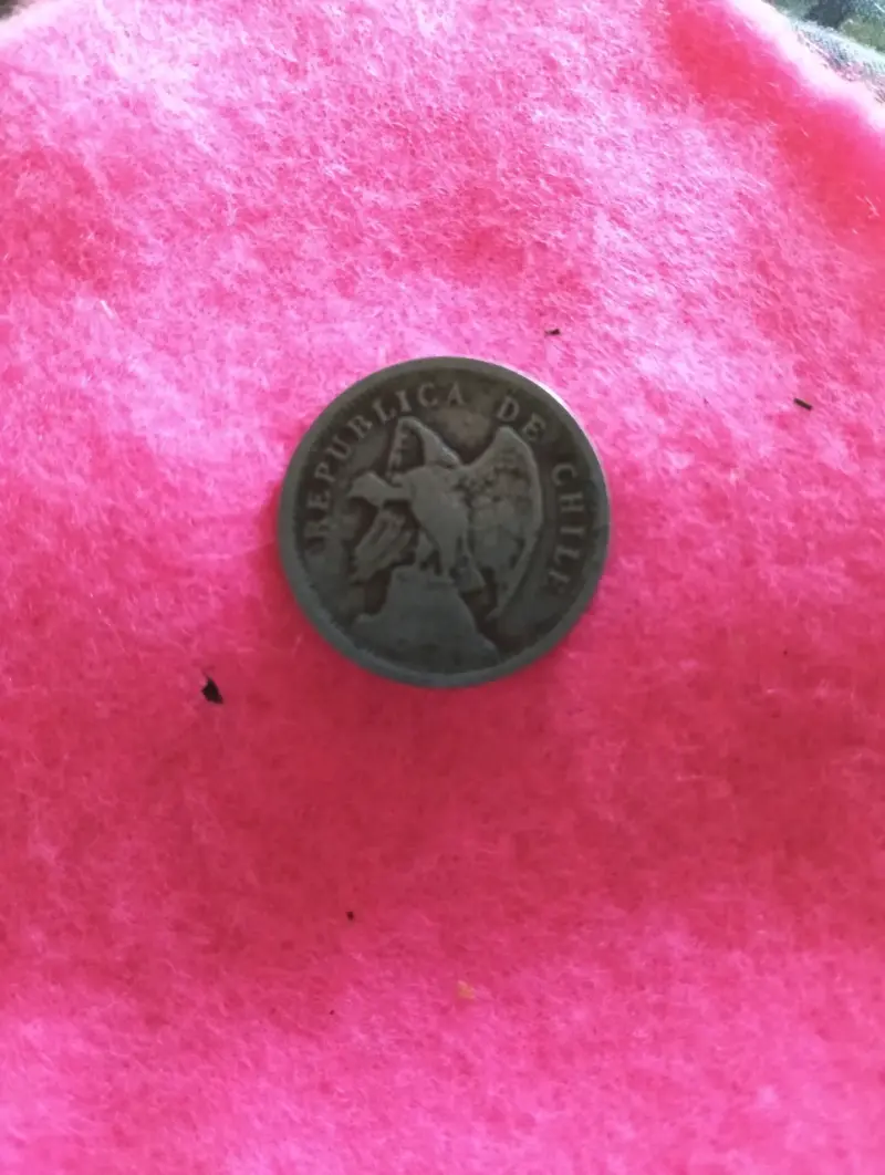 Moneda antigua de 20 centavos de 1921 - 2