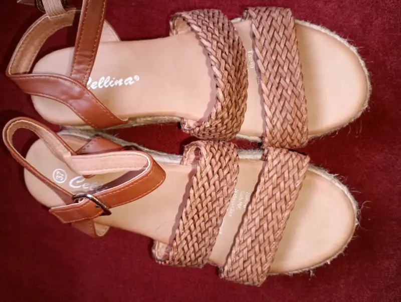 Chalas Mujer Café Talla 37 – Tiras Trenzadas - 2
