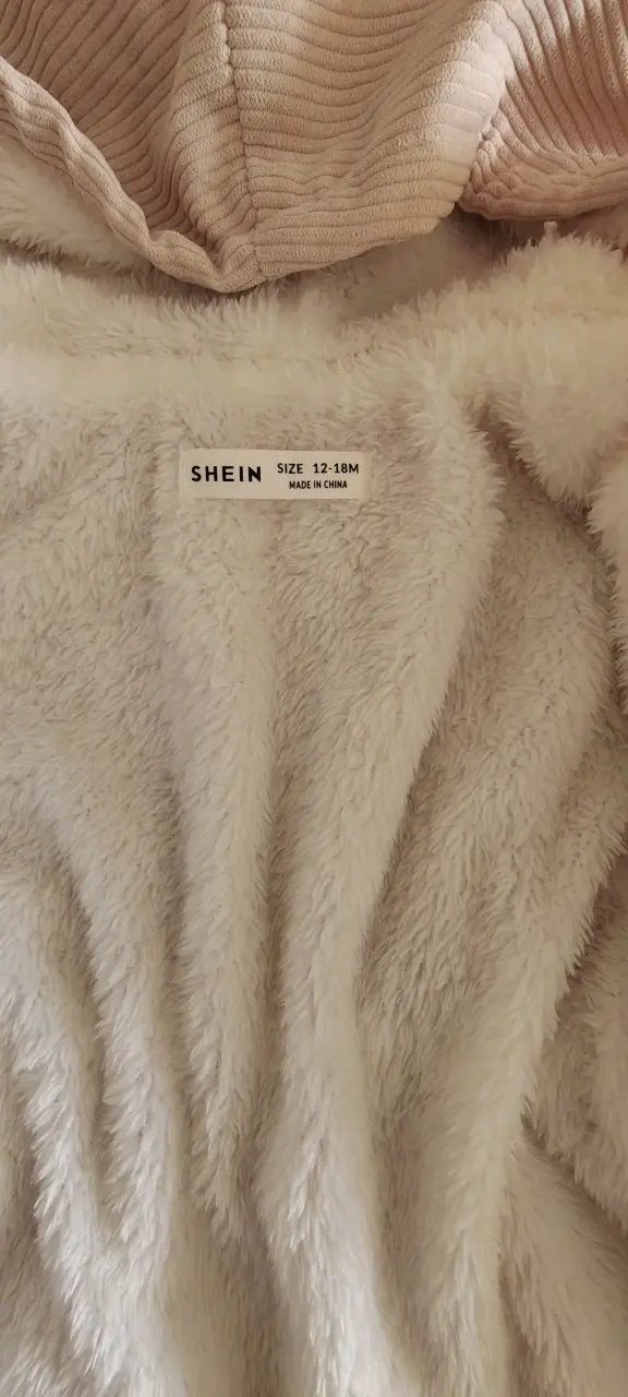 Chaqueta de bebé con capucha Shein beige - 4