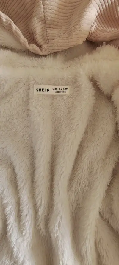 Chaqueta de bebé con capucha Shein beige - miniatura 4