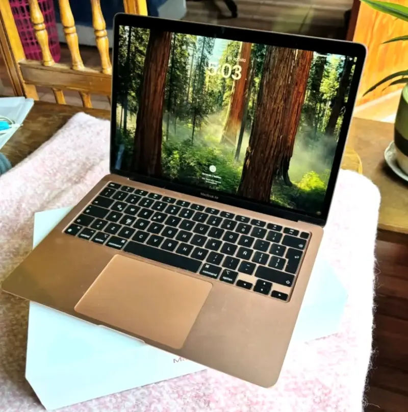 MacBook Air dorado con cargador original - 1