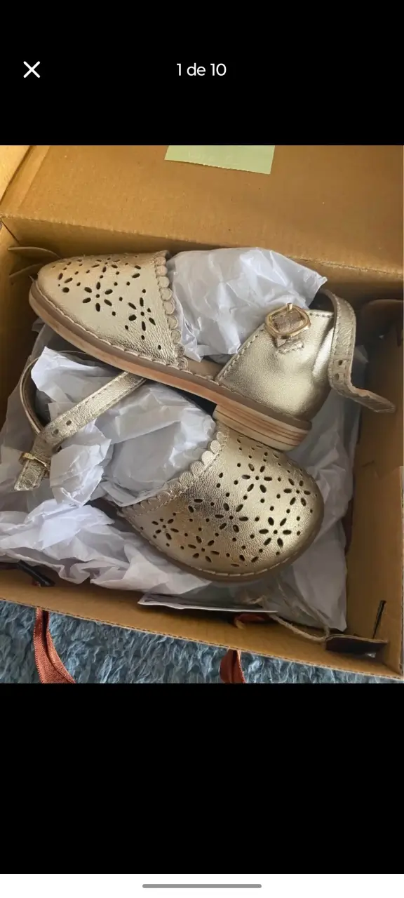 Sandalias doradas para niña Hush Puppies - 1