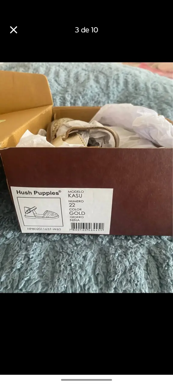 Sandalias doradas para niña Hush Puppies - 2