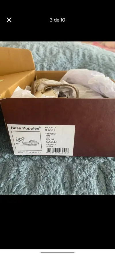 Sandalias doradas para niña Hush Puppies - miniatura 2