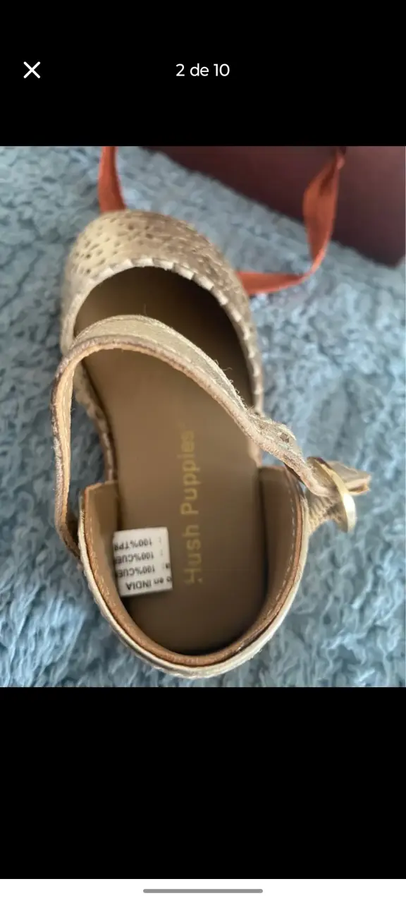 Sandalias doradas para niña Hush Puppies - 3