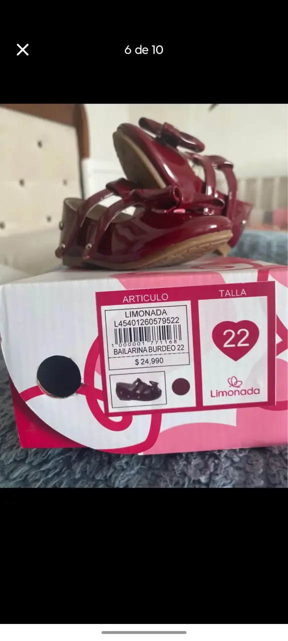 Zapatos de Niña Limonada Burdeo Talla 22 - 1