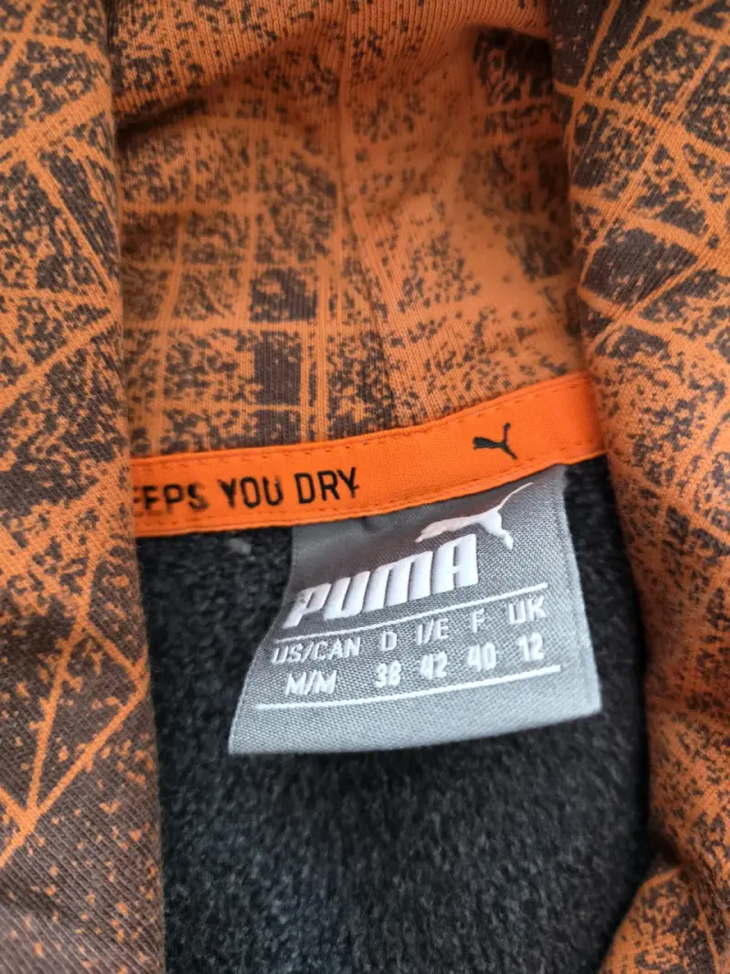 Polerón con capucha Puma gris oscuro y naranja - 5