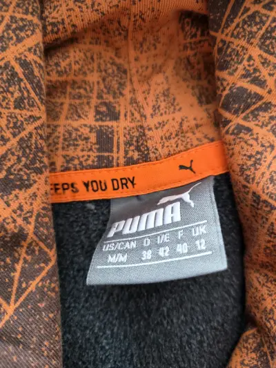 Polerón con capucha Puma gris oscuro y naranja - miniatura 5