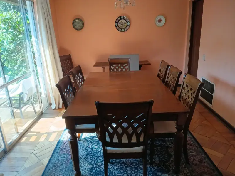 Juego de comedor de madera para 8 personas