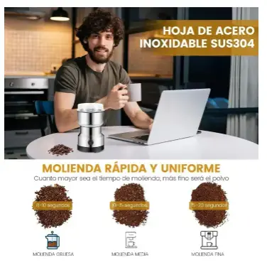 Molino de Café Eléctrico de Acero Inoxidable - 2