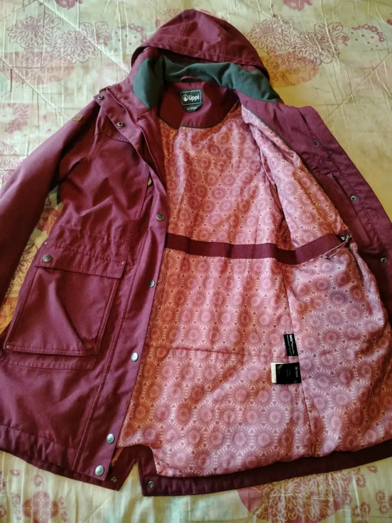 Parka de mujer Lippi burdeo con capucha desmontabl - 3