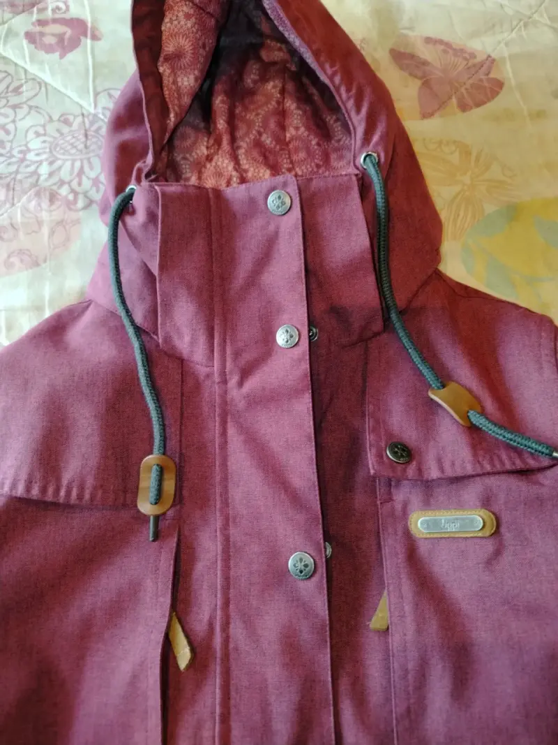 Parka de mujer Lippi burdeo con capucha desmontabl - 4